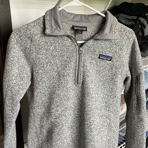 Patagonia Better Sweater quarter 1/4 zip birch white